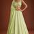 Light Green Embroidered Georgette Lehenga Set