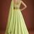 Light Green Embroidered Georgette Lehenga Set