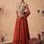 Rust Handwork Goergette Lehenga Set