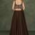 Deep Brown Embroidered Georgette Lehenga Set