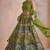 Green Embroidered Crepe Lehenga Set