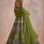 Green Embroidered Crepe Lehenga Set