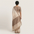 Brown woven cotton silk saree with blouse piece