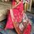 Hot pink woven zari buti & peacock pallu work silk blend fabric traditional festive style paithani style saree