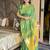 Light lime woven zari buti & peacock pallu work silk blend fabric traditional festive style paithani style saree