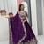 Royal Purple Color Embroidery Thread And  Sequence Work Chinon Lahenga Choli Set