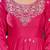 Rani Pink Color Thread With Sequence Work American Silk Top Bottom Dupatta Set