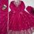 Rani Pink Color Thread With Sequence Work American Silk Top Bottom Dupatta Set