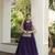 Purple Color Plain With Pleating Lehenga With Blouse Jacket Fully Stitched Set