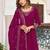 Dark Rani Pink Color Thread With Sequence Work American Silk Top Bottom Dupatta Set