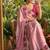 Pink Color cutdana Work Silk Saree