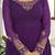 Purple Color Thread With Sequence Work American Silk Top Bottom Dupatta Set