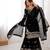 Black Color Thread With Dori Embroidery,Sequin,Thread And Pearl Work Faux Georgette Top Bottom Dupatta Set