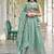 Light Turquoise Color Thread Embroidery With Sequin Work Gold Crush Silk Lehenga Choli Set