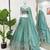 Light Turquoise Color Thread Embroidery With Sequin Work Gold Crush Silk Lehenga Choli Set