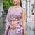 Lavender Color Thread Embroidery With Sequin Work Gold Crush Silk Lehenga Choli Set