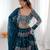 Teal Color Thread Embroidery With Sequin Work Faux Georgette Lehenga Choli Set