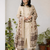 Off-White Floral Embroidered Kurta Pant Set with Printed Dupatta