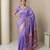 Light purple pallu woven zari buti & traditional motifs work silk blend fabric traditional festive style