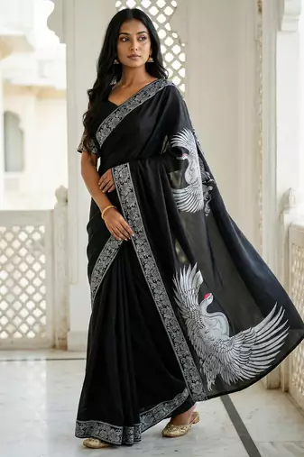 Pure Rayon Cotton Printed Saree