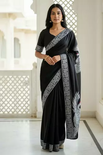 Pure Rayon Cotton Printed Saree