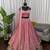Pink Color Sequnce with moti lace broder Work Satin Lahenga Choli Set