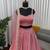 Pink Color Sequnce with moti lace broder Work Satin Lahenga Choli Set