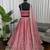 Pink Color Sequnce with moti lace broder Work Satin Lahenga Choli Set