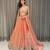Orange Devsena Silk Sequins Zari Embroidered Lehenga Choli with Net Dupatta