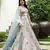 Pastel Blue Digital Floral Print Lehenga with Hook Beads Work