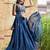 Graceful Navy Blue Partywear Lehenga with 8 Meter Flair