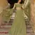 Olive Green Faux Georgette Lehenga Choli Set