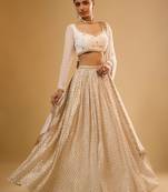 WHITE Lehenga with Heavy Sequins Embroidery