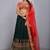 legant Bottle Green & Red Faux Georgette Lehenga Choli with Zari Work
