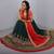 legant Bottle Green & Red Faux Georgette Lehenga Choli with Zari Work