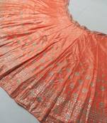 Orange Devsena Silk Sequins Zari Embroidered Lehenga Choli with Net Dupatta