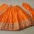 Bright Orange Partywear Lehenga with Zari Embroidery Design