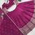 Wine Color  thread with Sequnce Work Satin Lahenga Choli Set