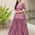Onion Color Plain With Embroidery Top Chinon Lehenga Fully Stitched fancy Sets