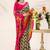 Mehendi tassar silk leheriya printed saree with unstitched blouse