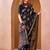 Navyblue p.v chanderi printed casual saree with unstitched blouse