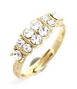 Aradhyaa Gold Finished CZ Ring
