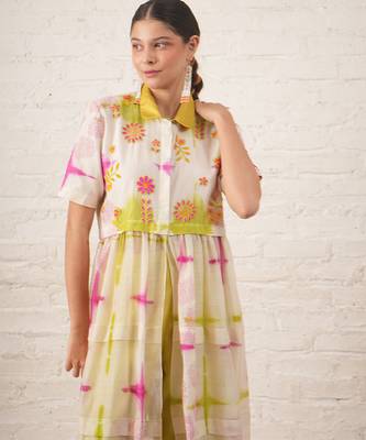 Multicolor embroidered chanderi co ord set 5