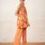 Rust orange printed cotton co ord set