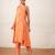 Peach printed cotton kurta set
