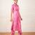 Pink printed cotton kurta set