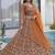 Gorgeous Orange Sequins Net Evening Wear Lehenga Choli With Dupatta