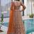 Gorgeous Orange Sequins Net Evening Wear Lehenga Choli With Dupatta
