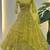 Awesome Lime Yellow Coding Work Net Cocktail Wear Lehenga Choli