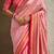 Peach organza zari weaving saree with matching blouse piece